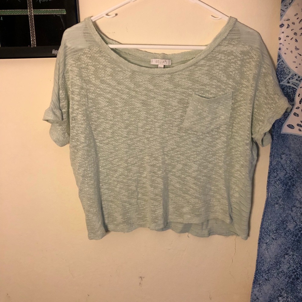 Mint green crop top